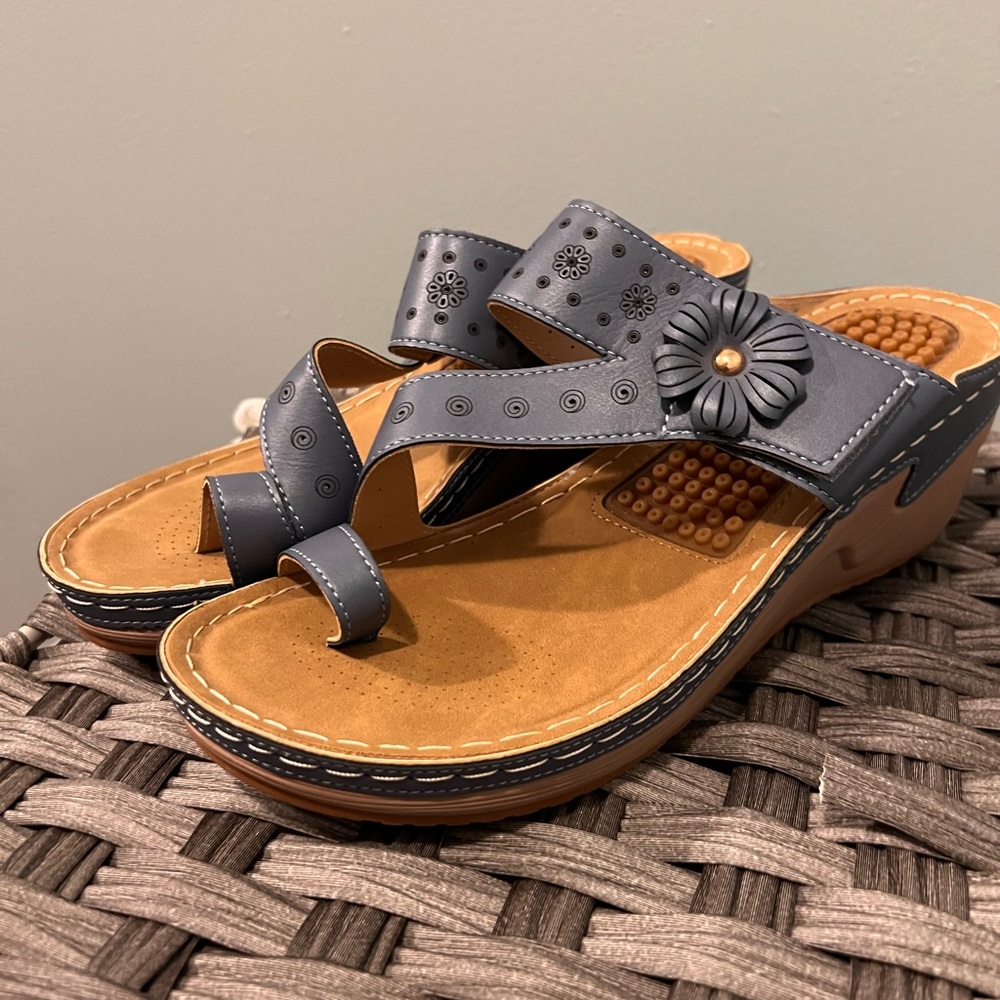 Women’s Blue Wedge Sandal